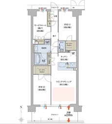 グランアッシュ長居パークデイズ 間取り C TYPE