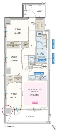 エクセレントシティ千葉松波 間取り A type