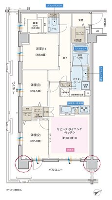 エクセレントシティ千葉松波 間取り B type