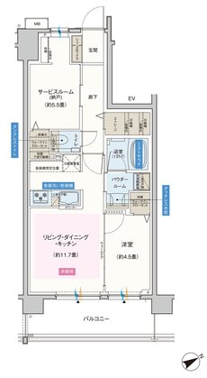 エクセレントシティ千葉松波 間取り D type