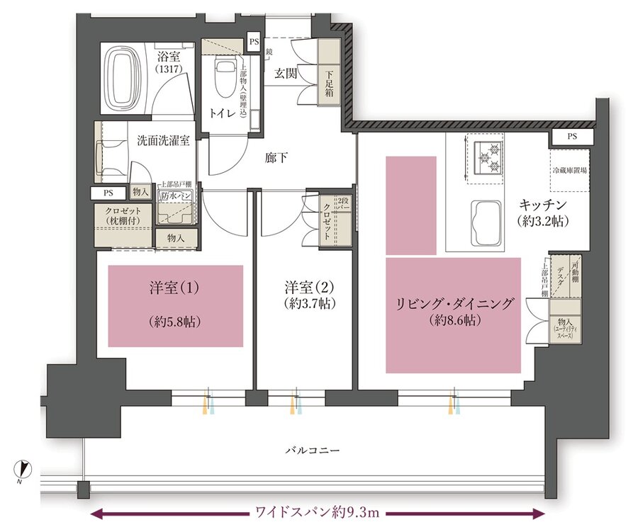 ジオ岡本 The Class 間取り A type