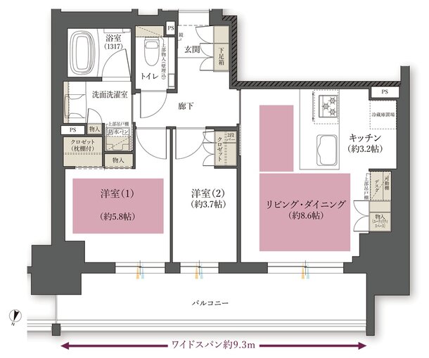 ジオ岡本 The Class 間取り A type