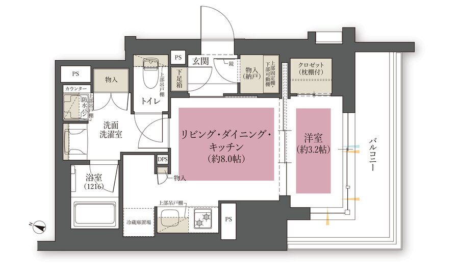 ジオ岡本 The Class 間取り B type