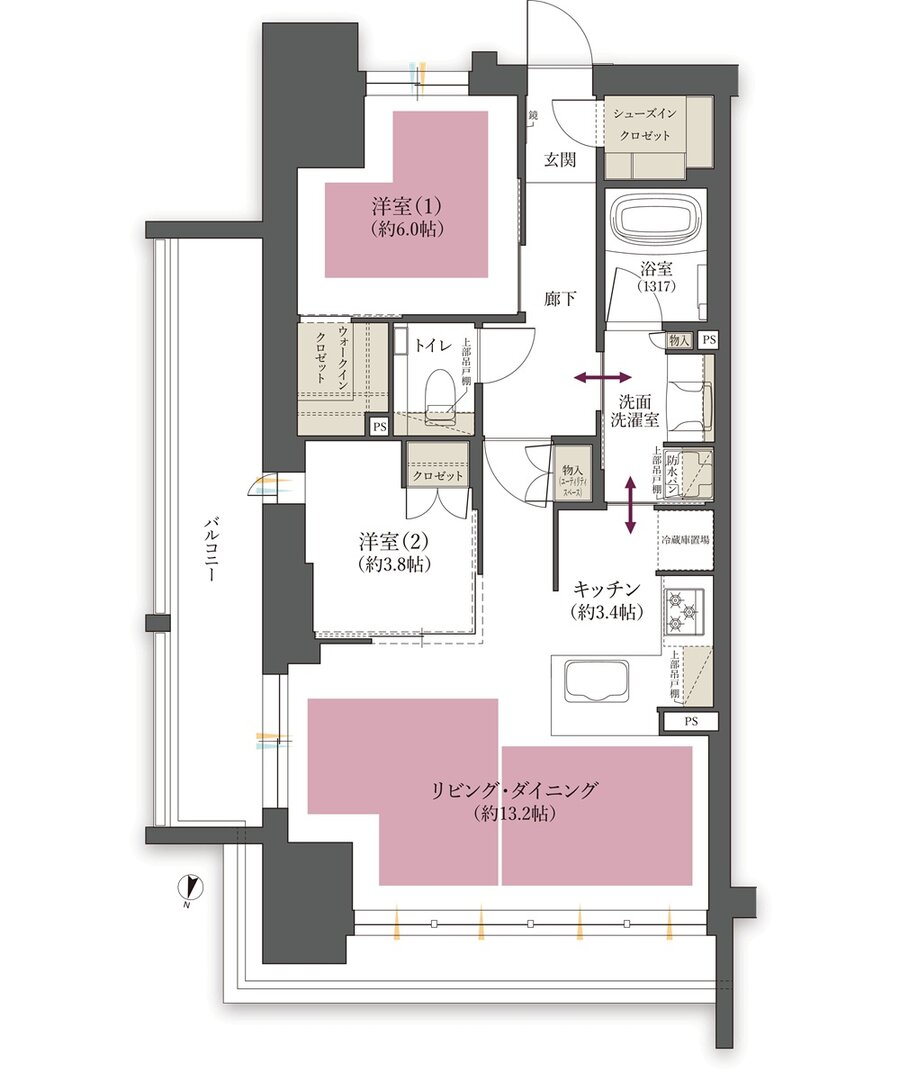 ジオ岡本 The Class 間取り C type