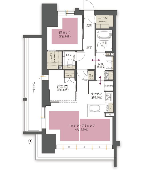 ジオ岡本 The Class 間取り C type