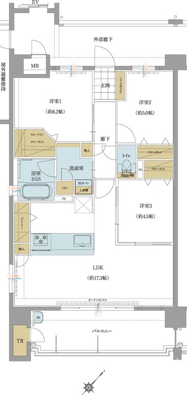 トラスト白木原レジデンス 間取り A type
