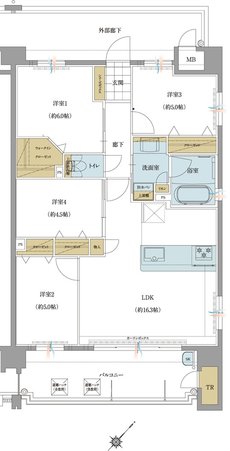 トラスト白木原レジデンス 間取り D type