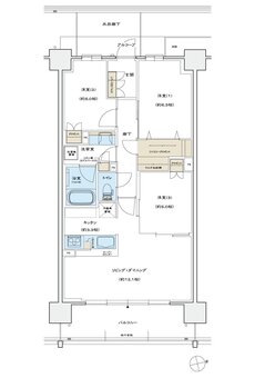 シエリア島本 間取り E TYPE