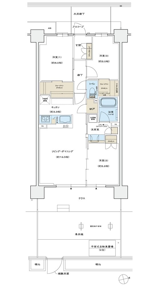 シエリア島本 間取り Fg TYPE