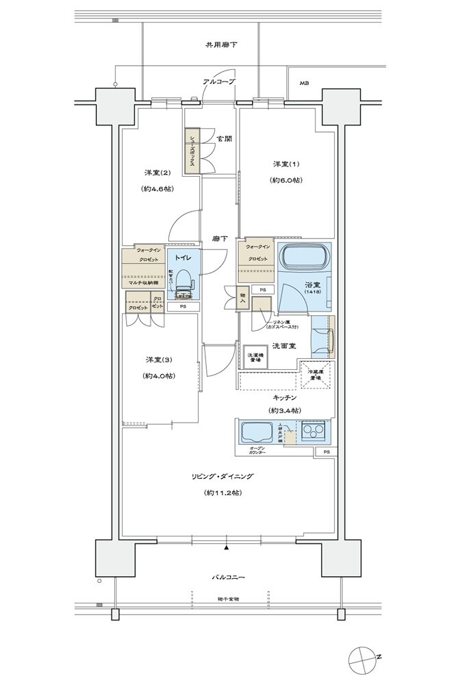 シエリア島本 間取り I TYPE