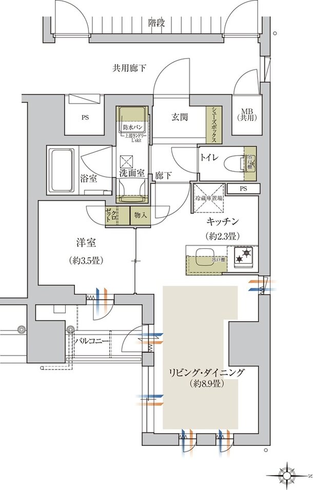 ローレルアイ京都四条大宮 間取り D type