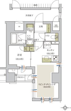ローレルアイ京都四条大宮 間取り D type
