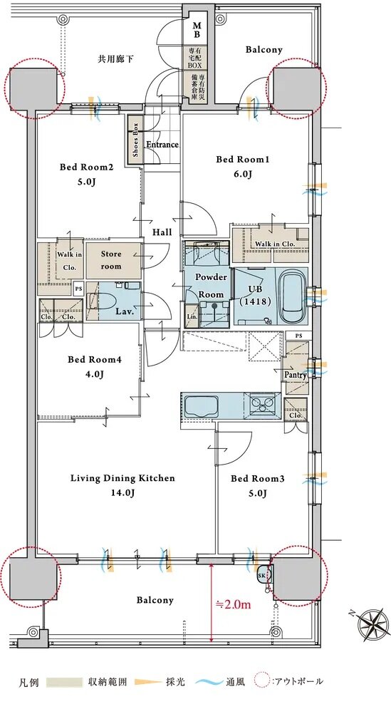 ザ・サンパーク守恒 間取り D TYPE