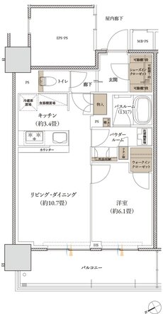 プレミストタワー大分 間取り A type