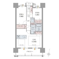 サンライフ朽網ファーストクラス 間取り B2 type