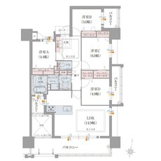 サンライフ朽網ファーストクラス 間取り D1 TYPE