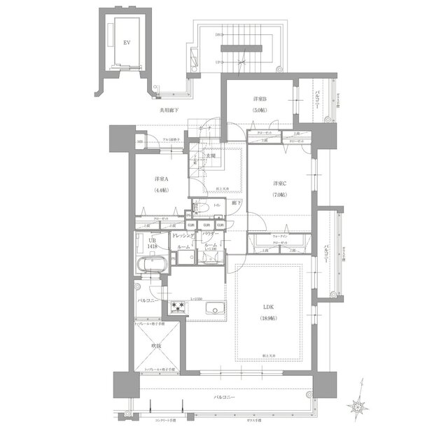 サンライフ朽網ファーストクラス 間取り D2 type