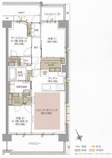 ジオ武蔵小金井 間取り F TYPE