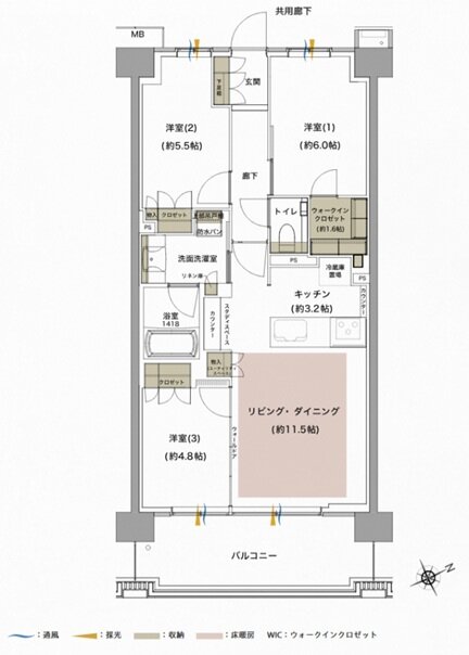 ジオ武蔵小金井 間取り O3 TYPE