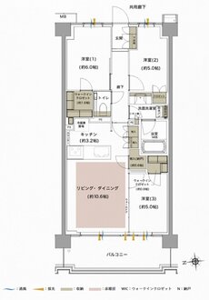 ジオ武蔵小金井 間取り H1 TYPE