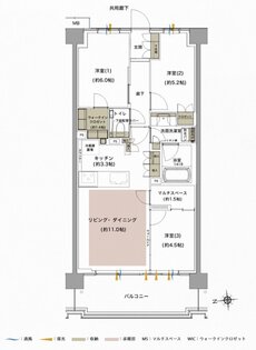 ジオ武蔵小金井 間取り I TYPE