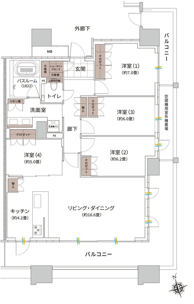 ザ・ライオンズ枚方光善寺タワー 間取り Q TYPE