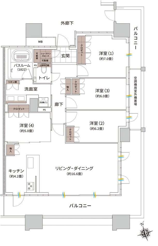 ザ・ライオンズ枚方光善寺タワー 間取り Q TYPE