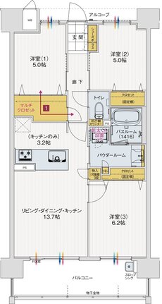 アルファステイツ衣山駅 間取り D TYPE