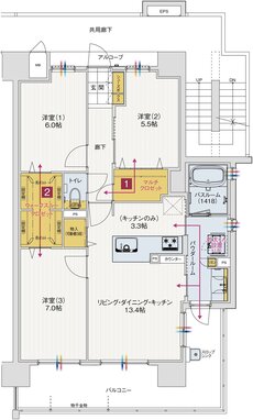 アルファステイツ衣山駅 間取り I TYPE