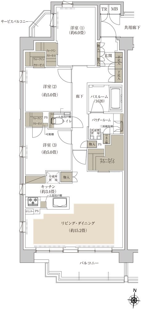 プレミスト中央林間 間取り D type