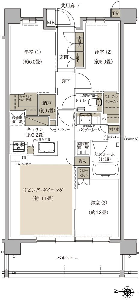 プレミスト中央林間 間取り H2 type