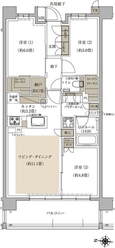 プレミスト中央林間 間取り H1・H2 type