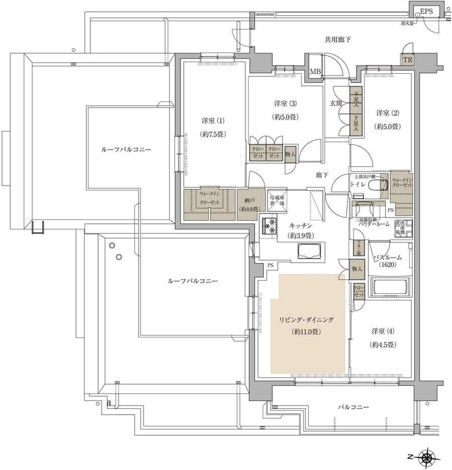 プレミスト中央林間 間取り K1 type