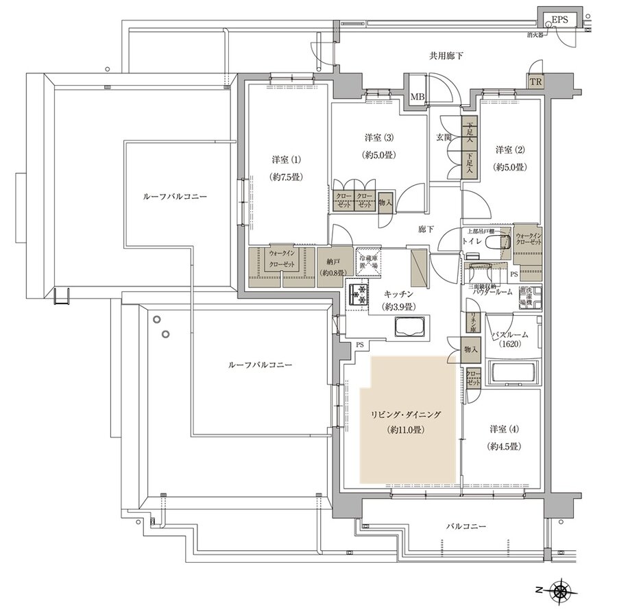 プレミスト中央林間 間取り K1 type