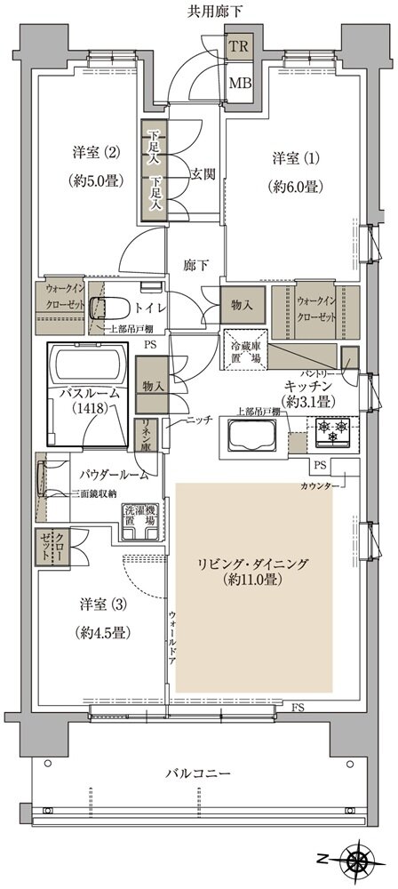 プレミスト中央林間 間取り G type
