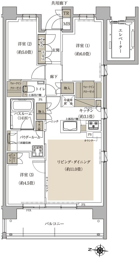 プレミスト中央林間 間取り G type