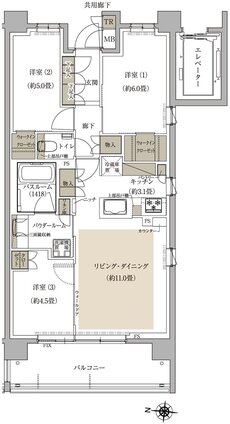 プレミスト中央林間 間取り G type