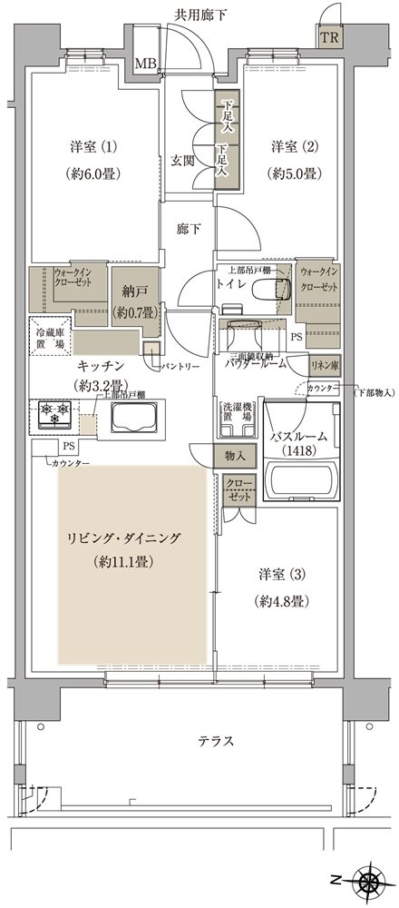 プレミスト中央林間 間取り H2t type