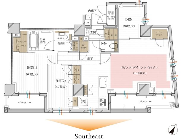 ルジェンテ神楽坂 間取り Pタイプ メニュープラン2