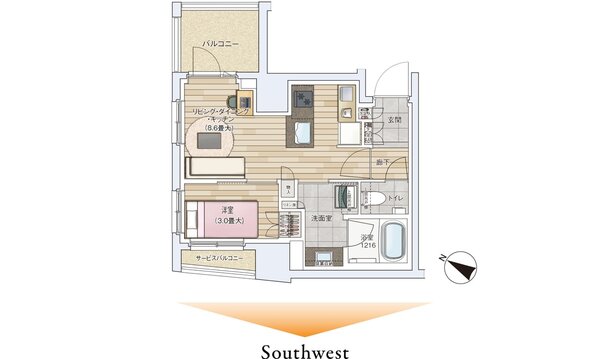 ルジェンテ神楽坂 間取り Fタイプ