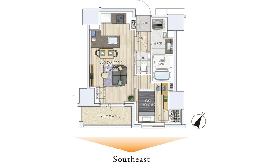 ルジェンテ神楽坂 間取り Bタイプ