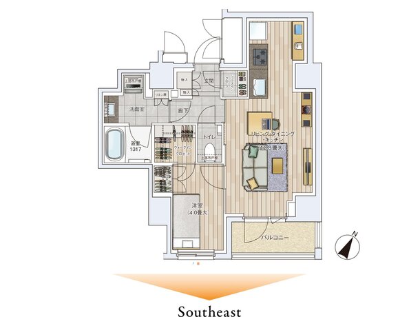 ルジェンテ神楽坂 間取り Iタイプ