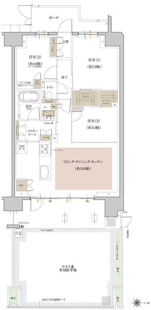 ファインレジデンス川越八幡通り 間取り Dg type
