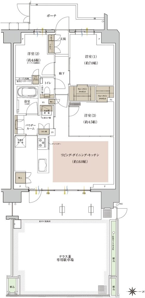 ファインレジデンス川越八幡通り 間取り Dg type