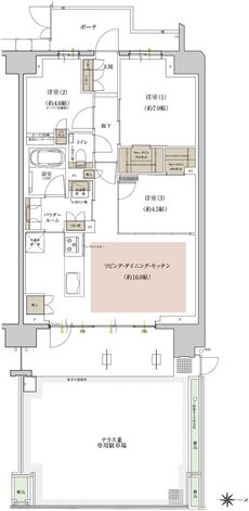 ファインレジデンス川越八幡通り 間取り Dg type