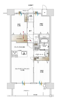 アルファステイツ鷹匠町 間取り C1 TYPE