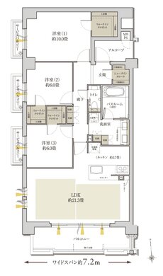 ワコーレ住吉山手 間取り B2 type