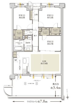 ワコーレ住吉山手 間取り C1 type