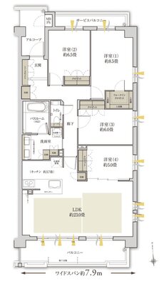 ワコーレ住吉山手 間取り I type