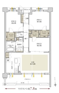 ワコーレ住吉山手 間取り C2 type